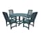 Highwood Usa Lehigh 5pc Round Outdoor Patio Furniture Dining Set AD-DNL48-NBE - alternate 1
